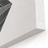 Brutalist Wall Art | Modern Geometric Industrial Design Canvas Print
