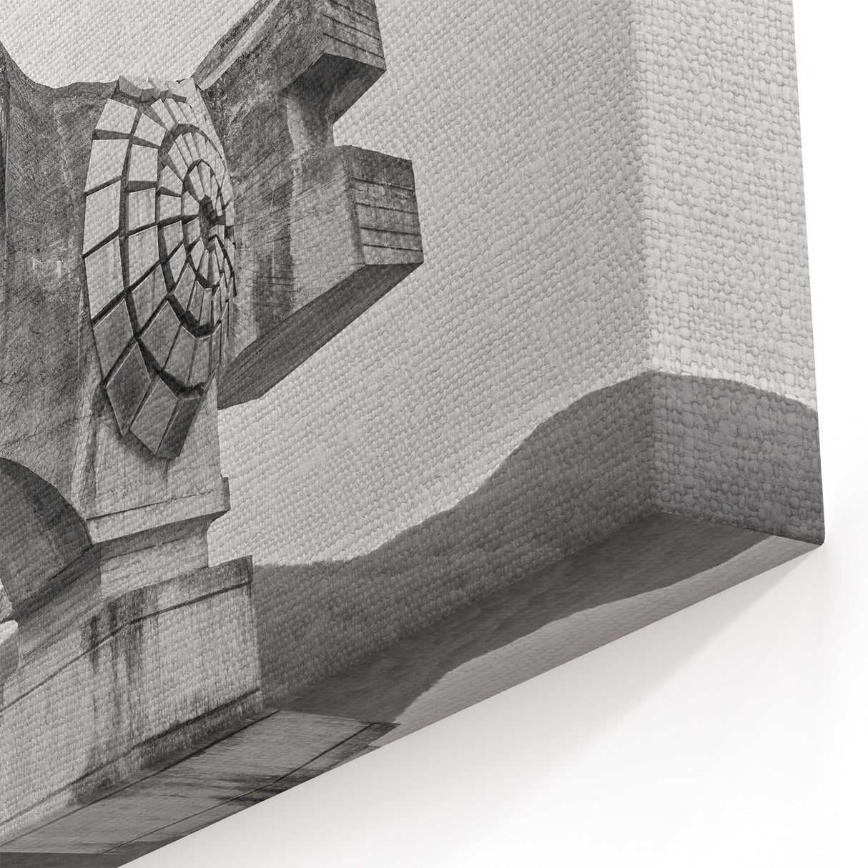 Brutalist Wall Art | Modern Industrial Concrete Geometric Sculpture Print