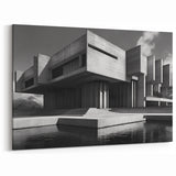 Brutalist Wall Art | Industrial Concrete Architecture Geometric Print