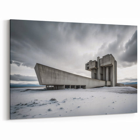 Brutalist Wall Art | Industrial Concrete Landscape Architecture Print
