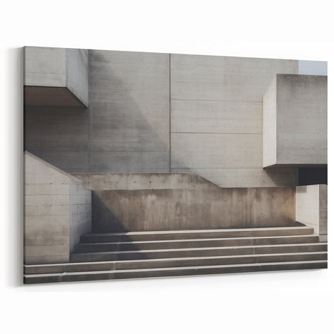 Brutalist Wall Art | Minimalist Concrete Architecture Geometric Print