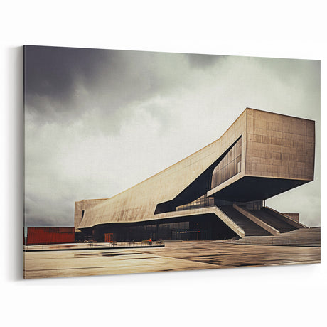 Brutalist Wall Art | Bold Industrial Concrete Architecture Design Print