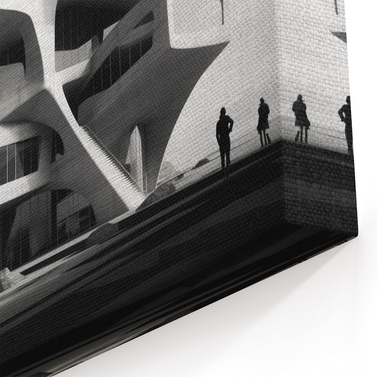 Brutalist Wall Art | Futuristic Concrete Architecture Geometric Print
