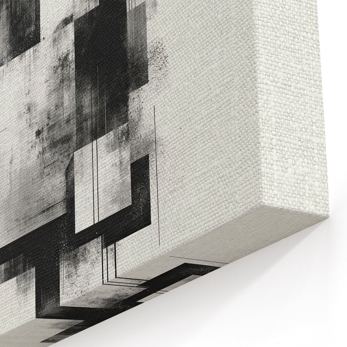 Brutalist Wall Art | Abstract Geometric Black and White Industrial Print