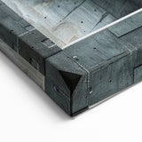 Brutalist Wall Art | Raw Concrete Geometric Structure Industrial Print
