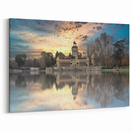 Retiro Park Madrid Wall Art - Scenic Cityscape Canvas Prints