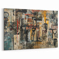 Expressive Brutalist Wall Art | Abstract Geometric Industrial Design Canvas