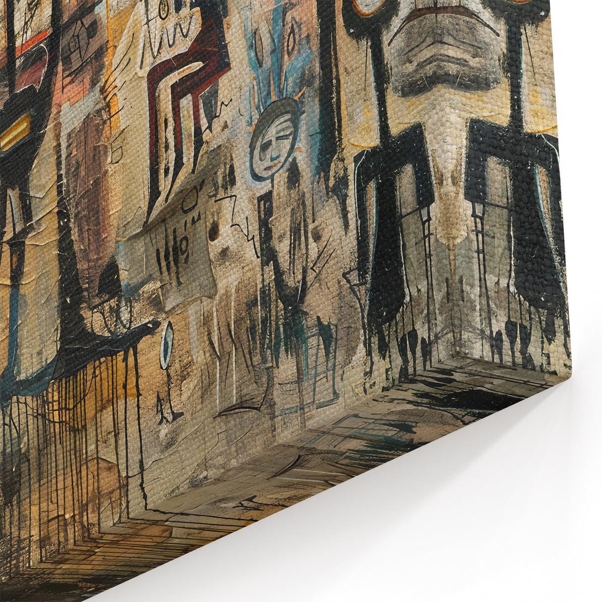 Expressive Brutalist Wall Art | Abstract Geometric Industrial Design Canvas