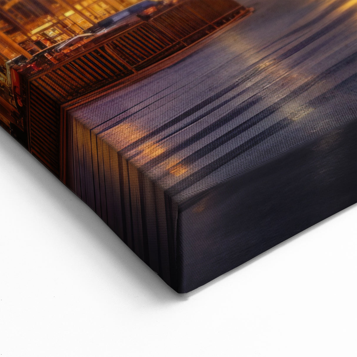 Scenic Madrid Cityscape Art - Sunset Over Gran Vía Canvas Prints