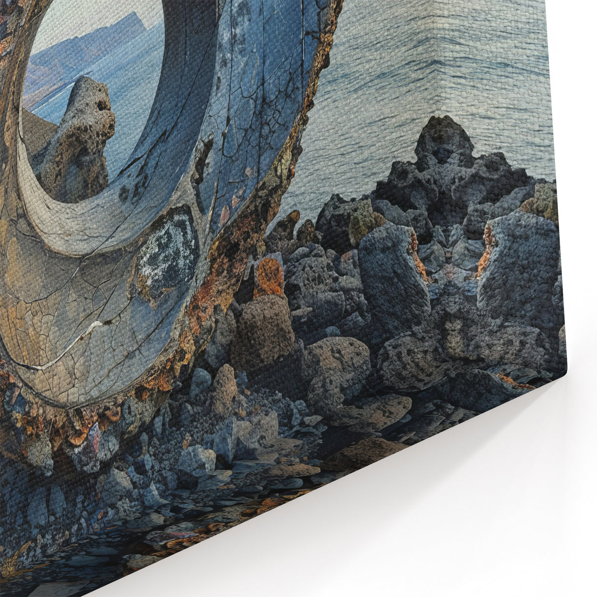 Brutalist Industrial Art | Natural Fusion with Abstract Concrete Sculpture