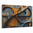 Industrial Brutalist Wall Art | Abstract Circular Geometric Metal Design