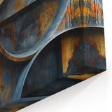 Industrial Brutalist Wall Art | Abstract Circular Geometric Metal Design