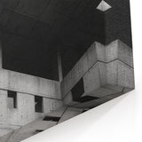 Geometric Brutalist Wall Art | Concrete Architecture in Monochrome