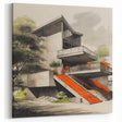 Brutalist Wall Art | Modern Concrete Structure | Industrial Design Canvas