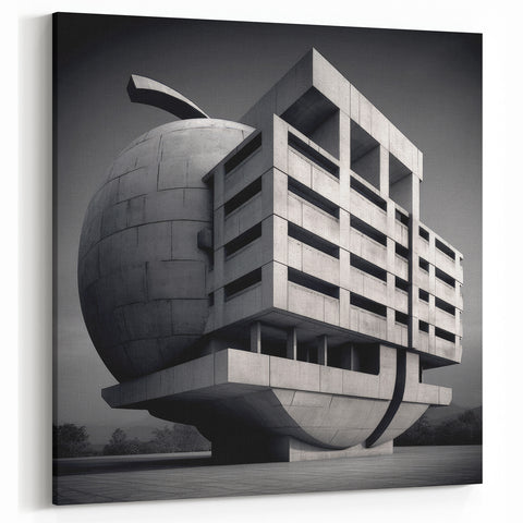 Brutalist Wall Art | Modern Industrial Geometric Print | Concrete Design
