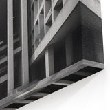 Brutalist Wall Art | Geometric Concrete Architecture | Industrial Canvas