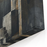 Brutalist Wall Art | Abstract Concrete Staircase | Industrial Canvas Print