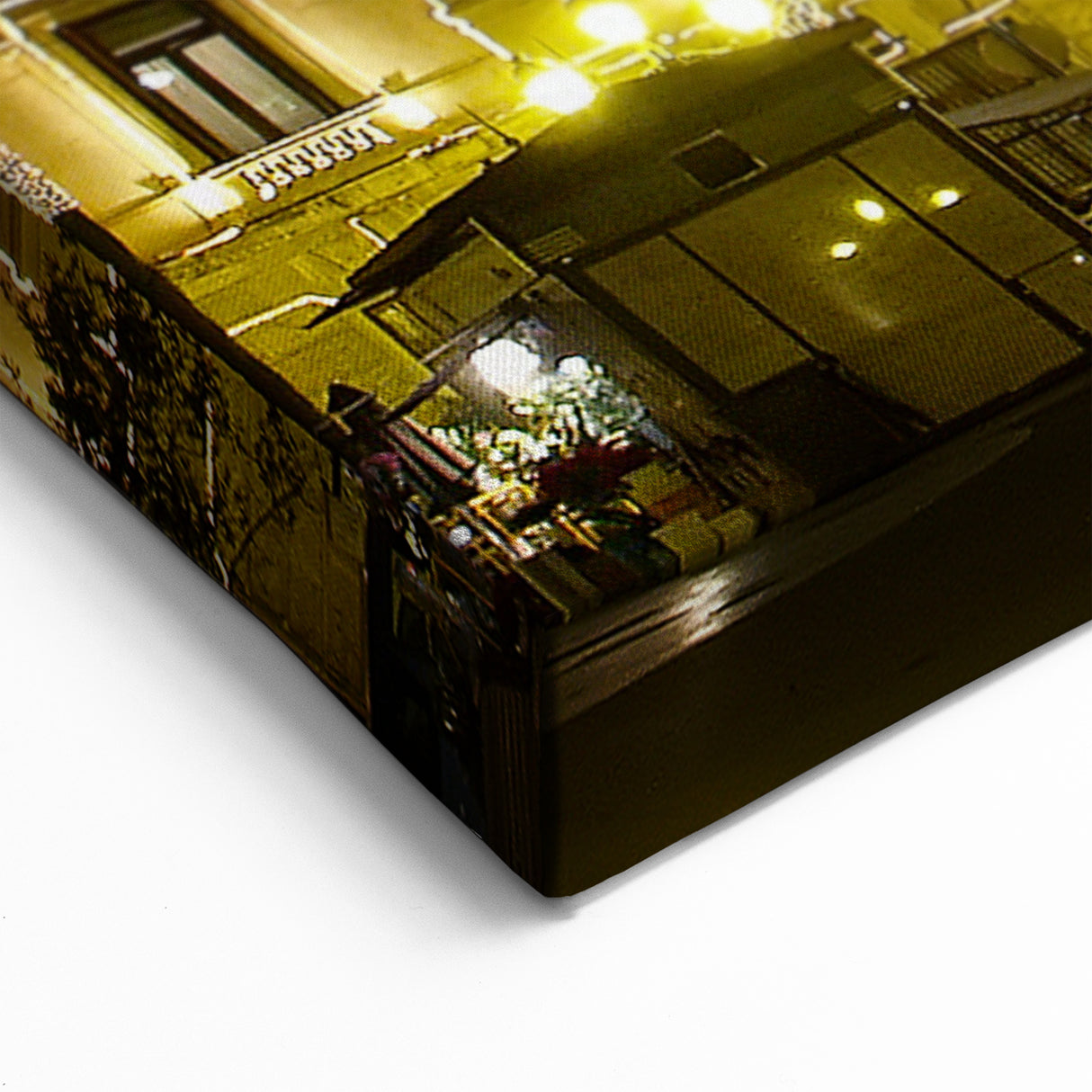 Valencia Cityscape Art - Nighttime Valencia Plaza Christmas Lights Print