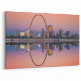 St. Louis Skyline Posters – Gateway Arch Reflection at Sunset