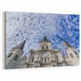 Historic St. Louis Artwork – Missouri Church Facade with Majestic Sky