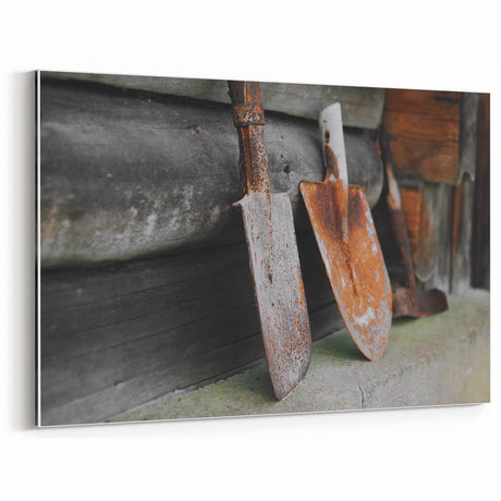 Rustic Vintage Tools Wall Art | Farmhouse Decor | Weathered Metal Print