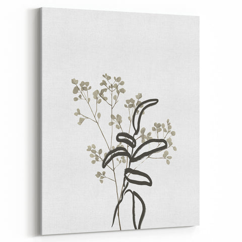Minimalist Botanical Wall Art: Modern Nature-Inspired Line Art Print