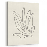 Minimalist Botanical Line Art: Elegant Abstract Leaf Design