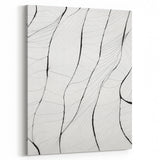 Minimalist Abstract Line Art: Delicate Organic Patterns in Black and White