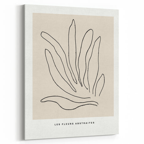 Minimalist Botanical Line Art: "Les Fleurs Abstraites" Modern Flower Print