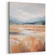 Minimalist Landscape Art: Warm Autumn Fields in Soft Abstract Tones