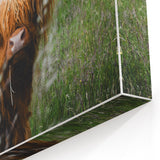 Highland Cow Rustic Wall Art - Cozy Farmhouse Nature Decor for Homes