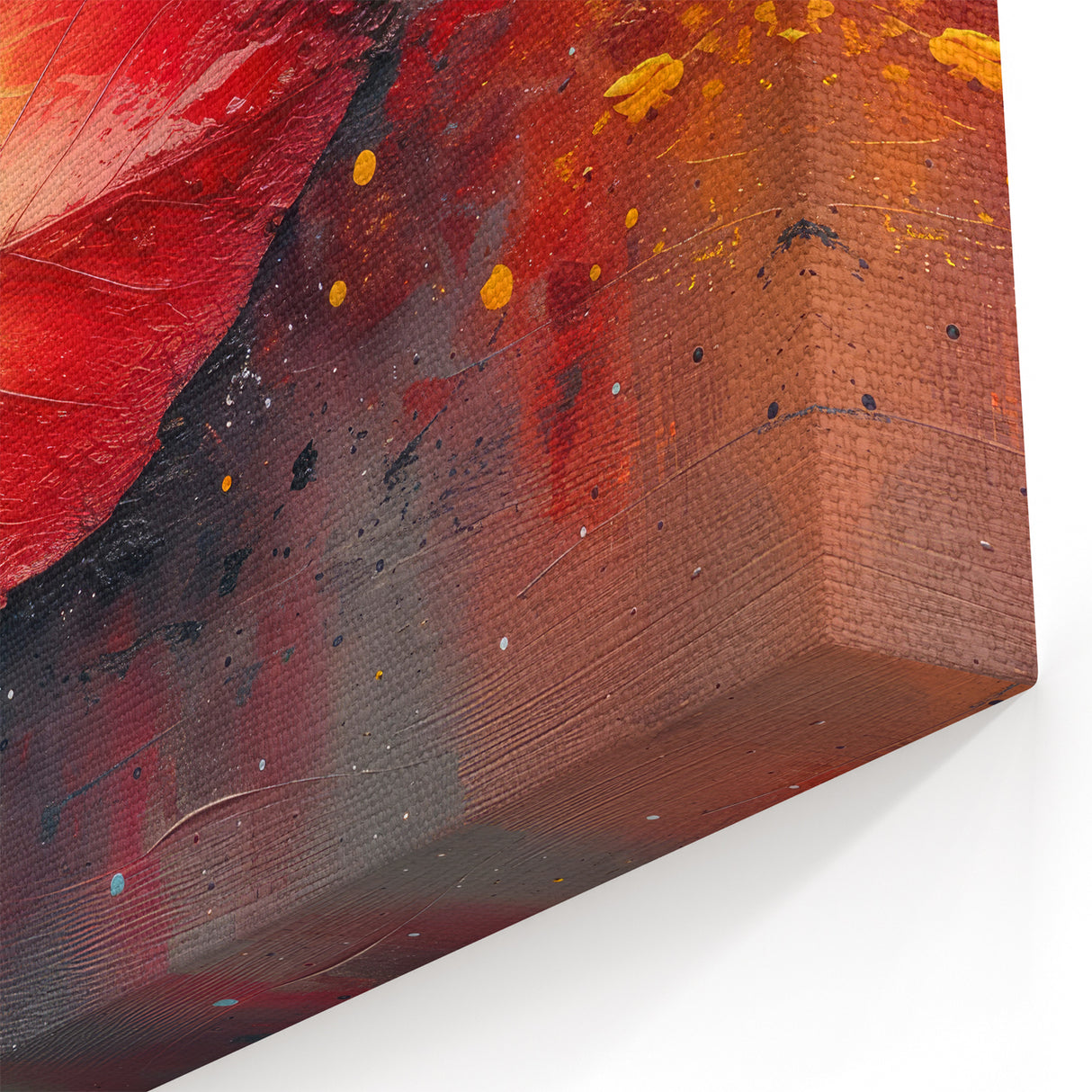 Glamorous Autumn Leaf Glam Wall Art – Luxury Modern Metallic Decor