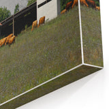 Rustic Barn and Cattle Wall Art - Farmhouse Country Decor for Homes"