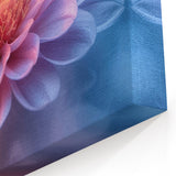 Glamorous Pink and Blue Flower Wall Art – Luxury Modern Botanical Decor