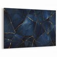 Glamorous Blue and Gold Abstract Wall Art – Luxury Modern Decor