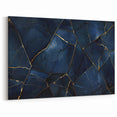 Glamorous Blue and Gold Abstract Wall Art – Luxury Modern Decor
