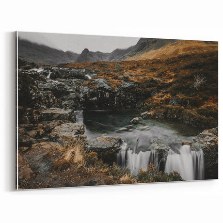 Rustic Landscape Waterfall Art - Farmhouse Decor - Vintage Nature Print