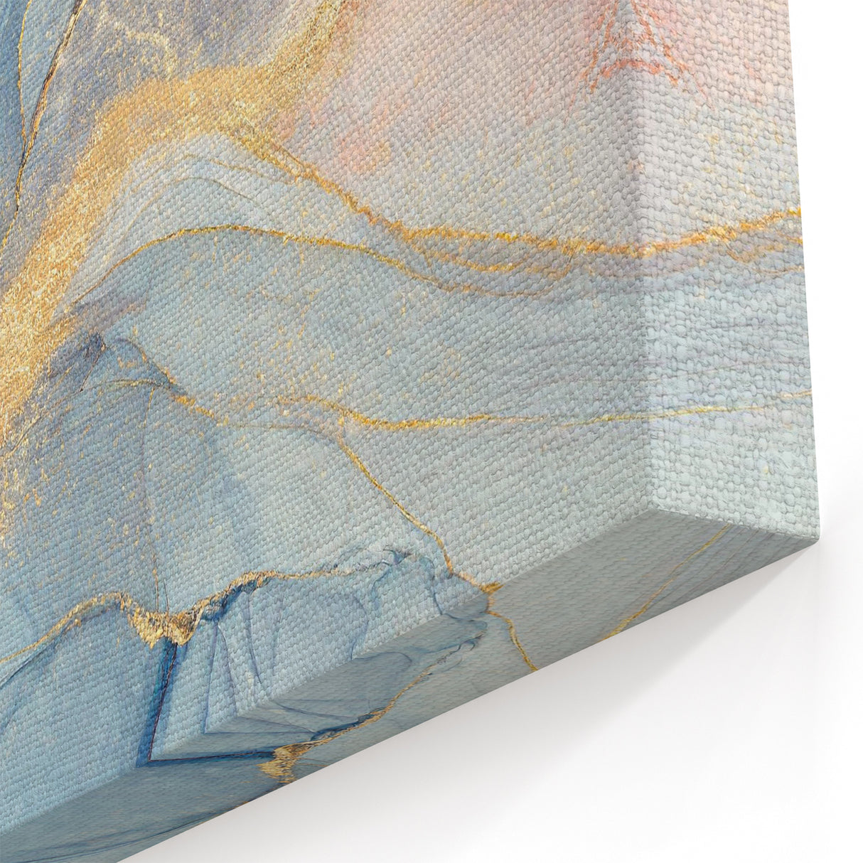 Glamorous Pastel and Gold Abstract Wall Art – Luxury Modern Decor