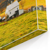 Rustic Farmhouse Barn in Autumn - Vintage Wall Art - Rural Landscape Print
