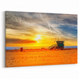 Santa Monica Lifeguard Tower Art - Vibrant Sunset Beach Photography