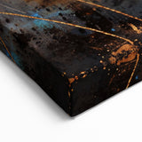 Glamorous Peacock Feather Wall Art – Luxury Black and Gold Decor