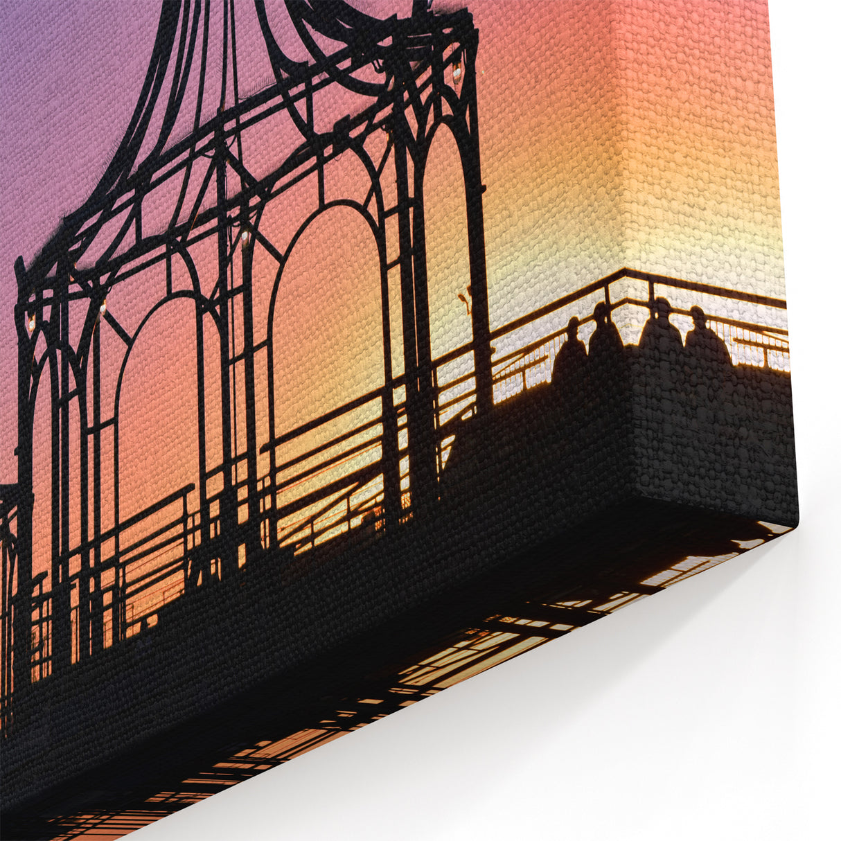 Santa Monica Pier Art - Scenic Silhouettes at Sunset Coastal Photography