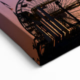 Santa Monica Pier Art - Scenic Silhouettes at Sunset Coastal Photography