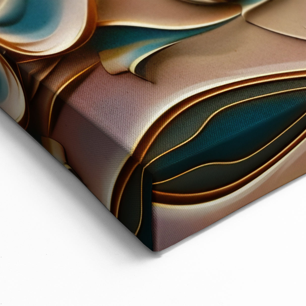 Glamorous Pastel and Gold Floral Wall Art – Luxury Modern Decor