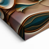 Glamorous Pastel and Gold Floral Wall Art – Luxury Modern Decor