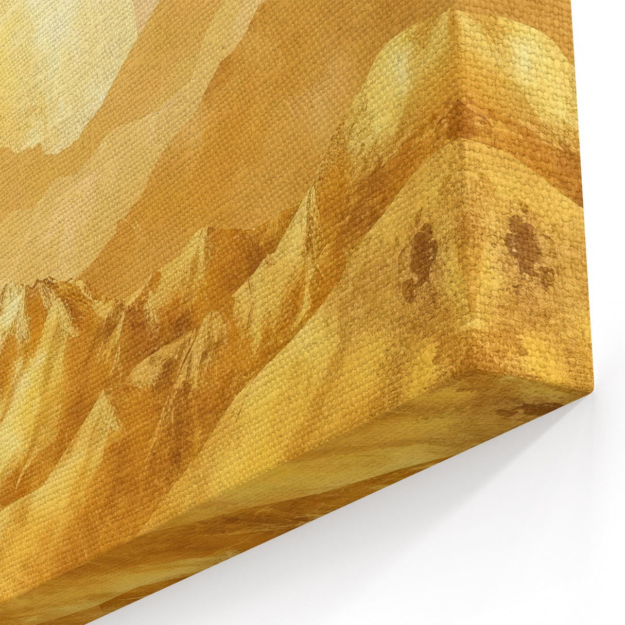 Glamorous Golden Mountain Wall Art – Luxury Modern Landscape Decor