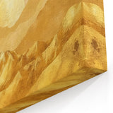 Glamorous Golden Mountain Wall Art – Luxury Modern Landscape Decor