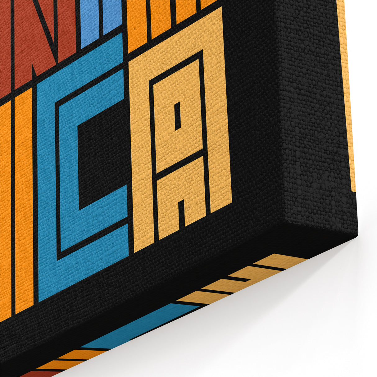 Santa Monica Typography Art - Bold Geometric Coastal Wall Decor