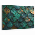 Glamorous Green and Gold Abstract Leaf Wall Art – Luxury Modern Decor