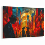 Glam Abstract Cityscape Wall Art – Chic Modern Glamorous Decor
